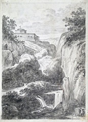 FELICE GIANI, Villa Malta in Rome, black chalk
